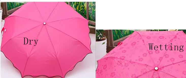 Changeble Umbrella, Print Appears When Wetting