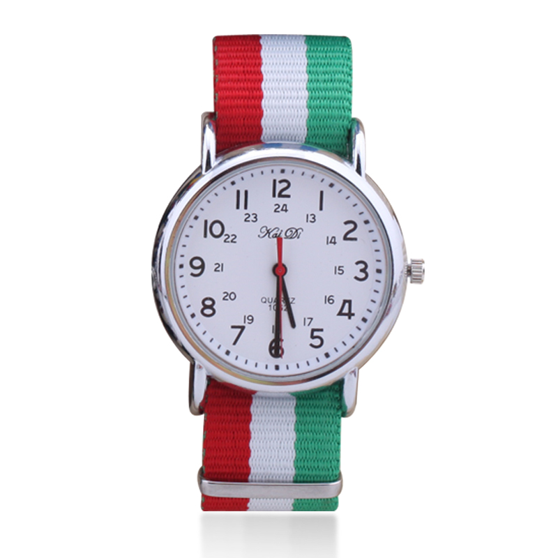 Nato Strap Watch With White Face Dial