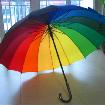 Custom Logo Rainbow Straight Umbrella