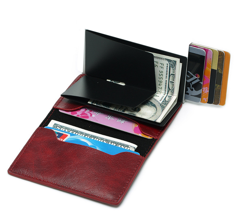 PU Leather Pop Up Card Wallet (RFID Blocking)