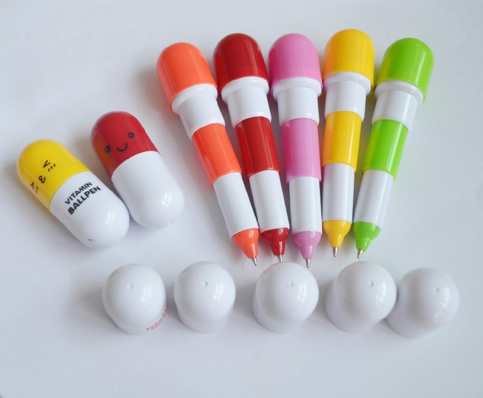 Capsule Pill Extendable Ballpoint Pens