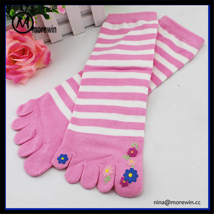 Morewin Brand Striped Five Toe Socks For Women Morewin Brand Striped Five Toe Socks For Women