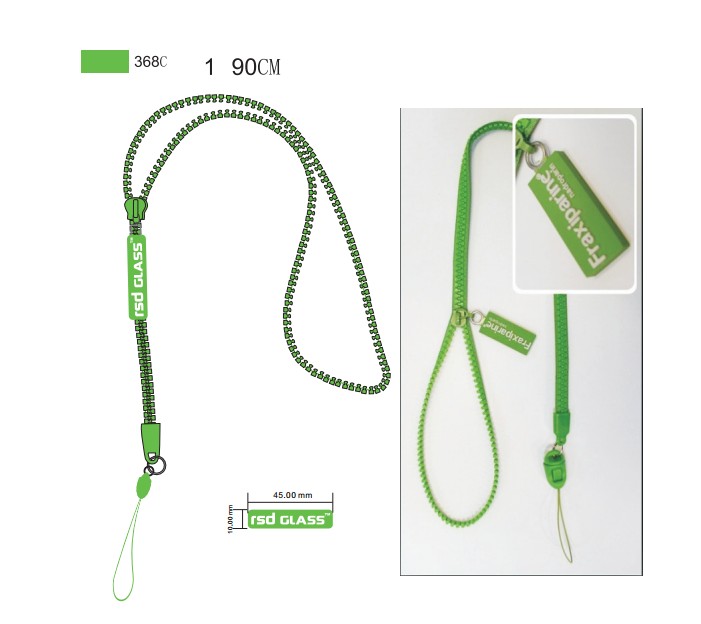 Zipper Lanyard With A Custom PVC Logo Pull Zipper Lanyard With A Custom PVC Logo Pull