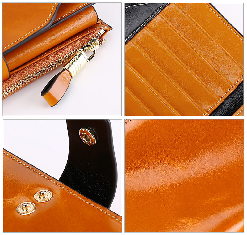 Detail of women leather wallet