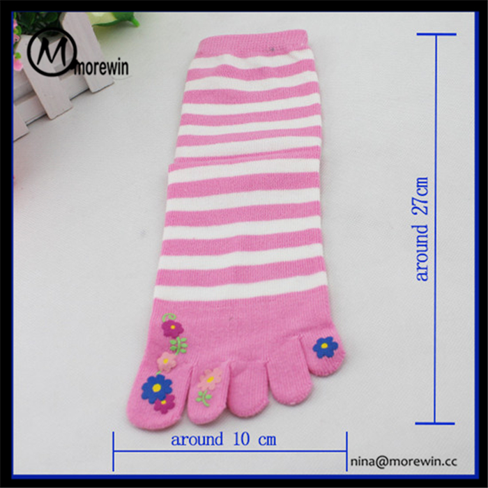 Morewin Brand Striped Five Toe Socks For Women Morewin Brand Striped Five Toe Socks For Women