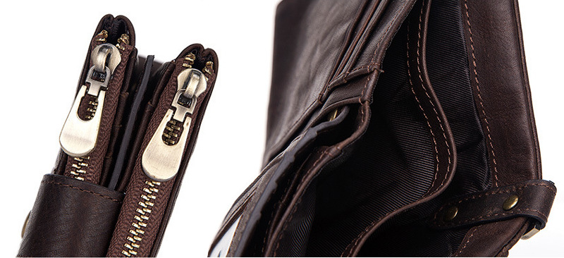 RFID Blocking Top Cowhide Leather Wallet For Men