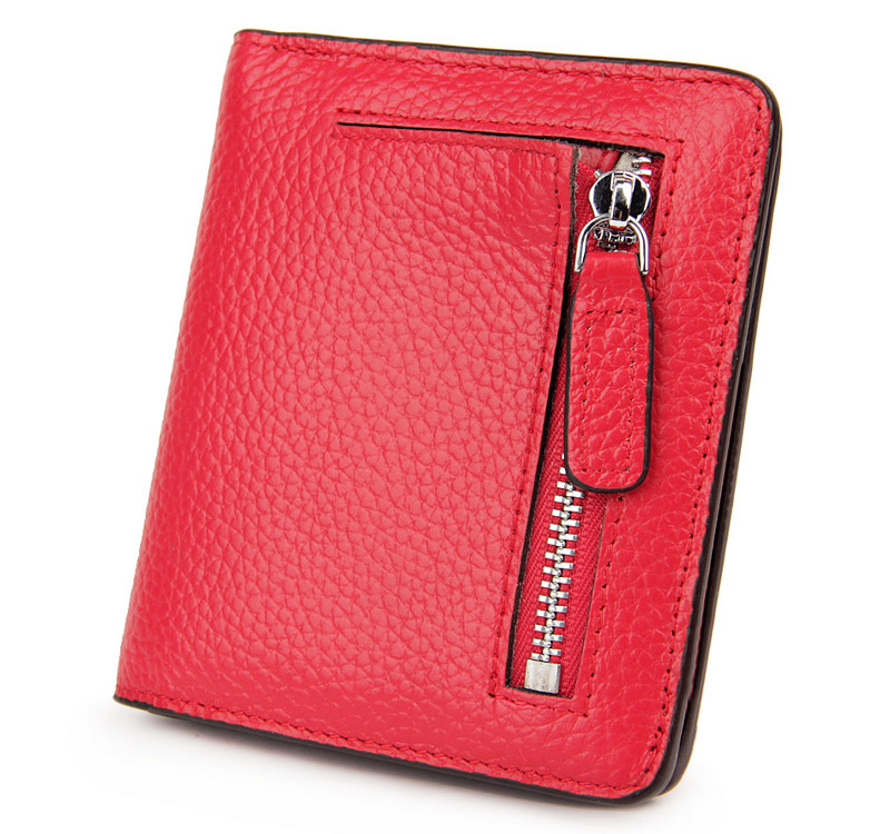 Small Red Leather Wallet For Women
