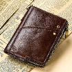 RFID Blocking Vintage Cowhide Leather Wallet
